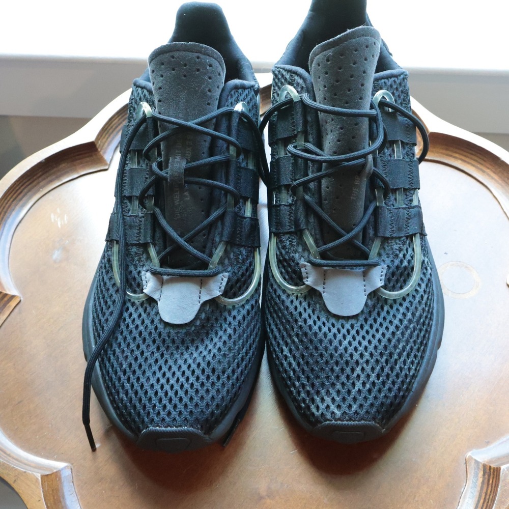 Adidas Lxcon Triple Black Mesh Sneakers EF4278 Mens Size 13